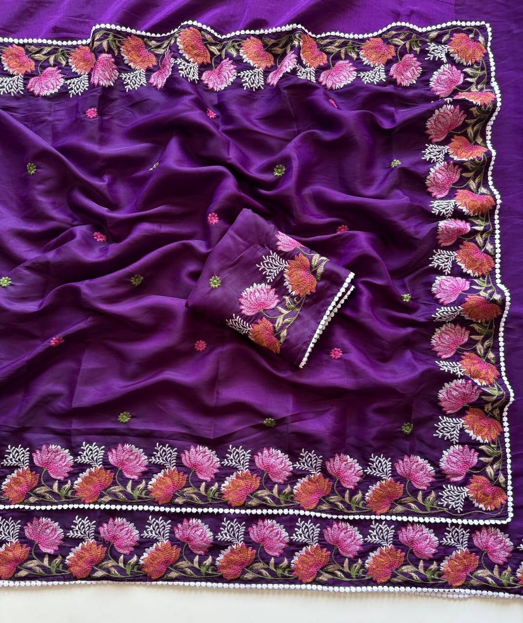 ✨ Soft Semi Tassar Silk Saree with Blouse Piece ✨-Design 11