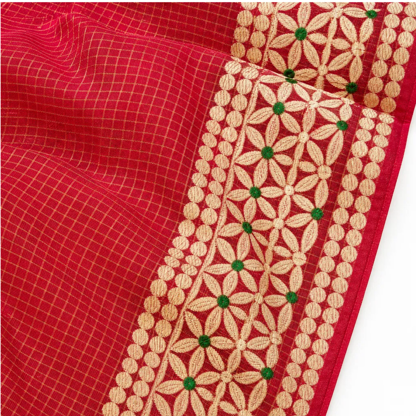 Premium Kota Silk Saree with Matching Blouse Piece – Tumpi's Collection