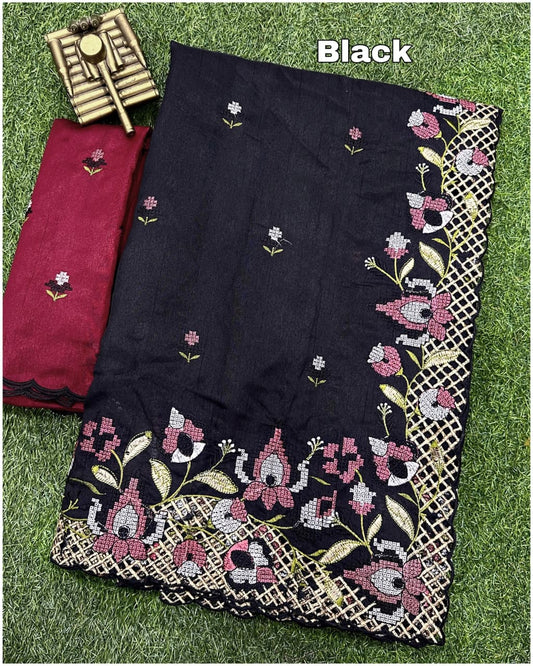 Soft Semi Tussar Silk -Design 04