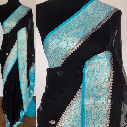 Pure Handloom Chiffon Khaddi Saree Design 07