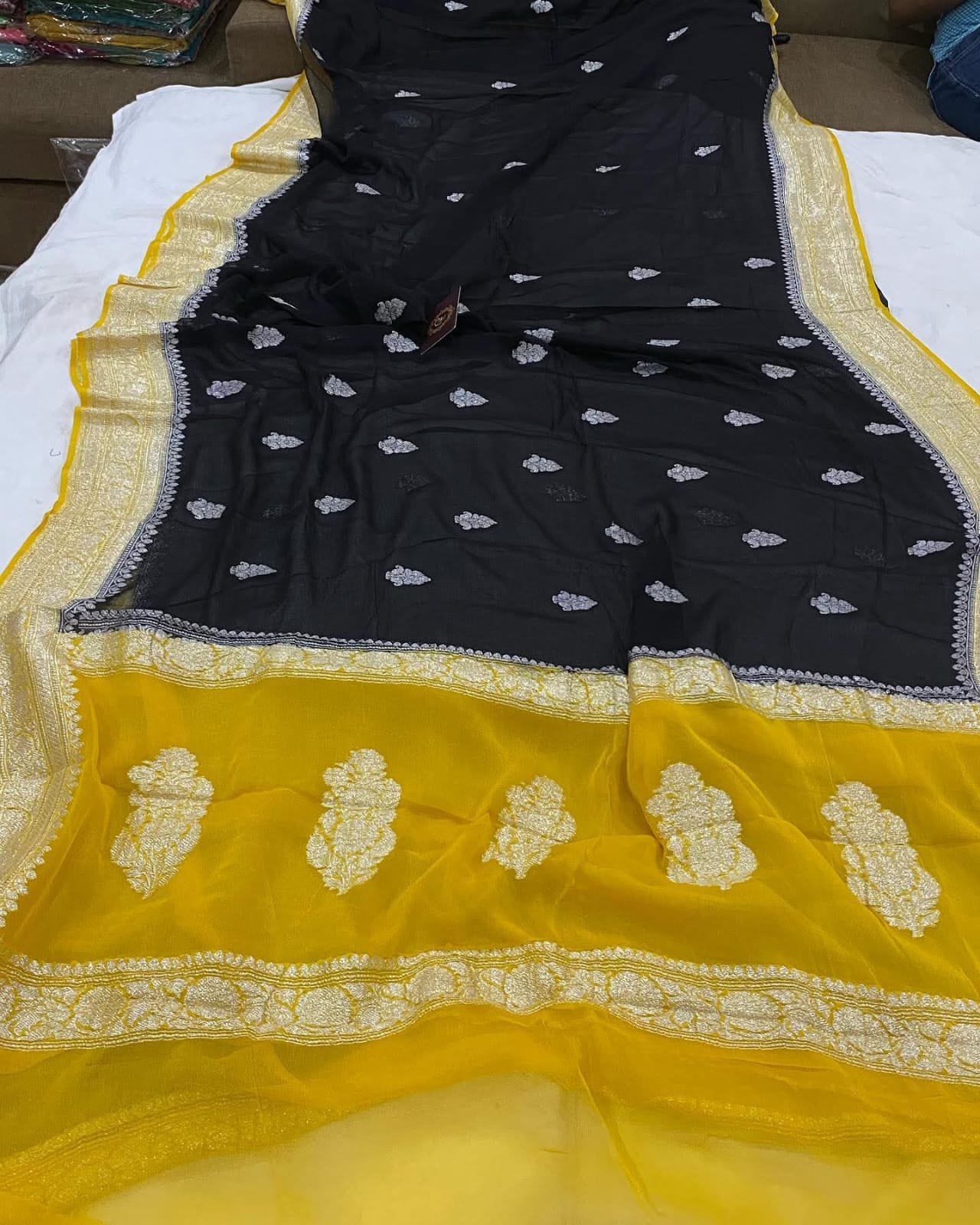 Pure Handloom Chiffon Khaddi Saree – Design 13