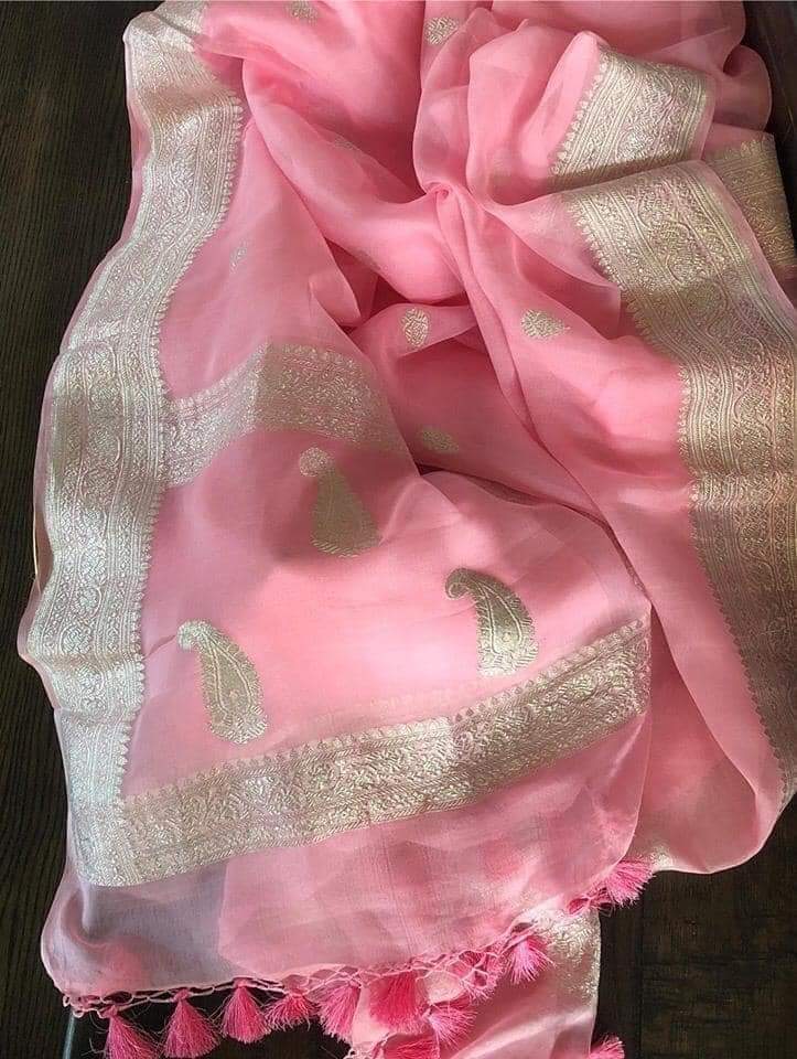 Pure Handloom Chiffon Khaddi Saree – Design 08