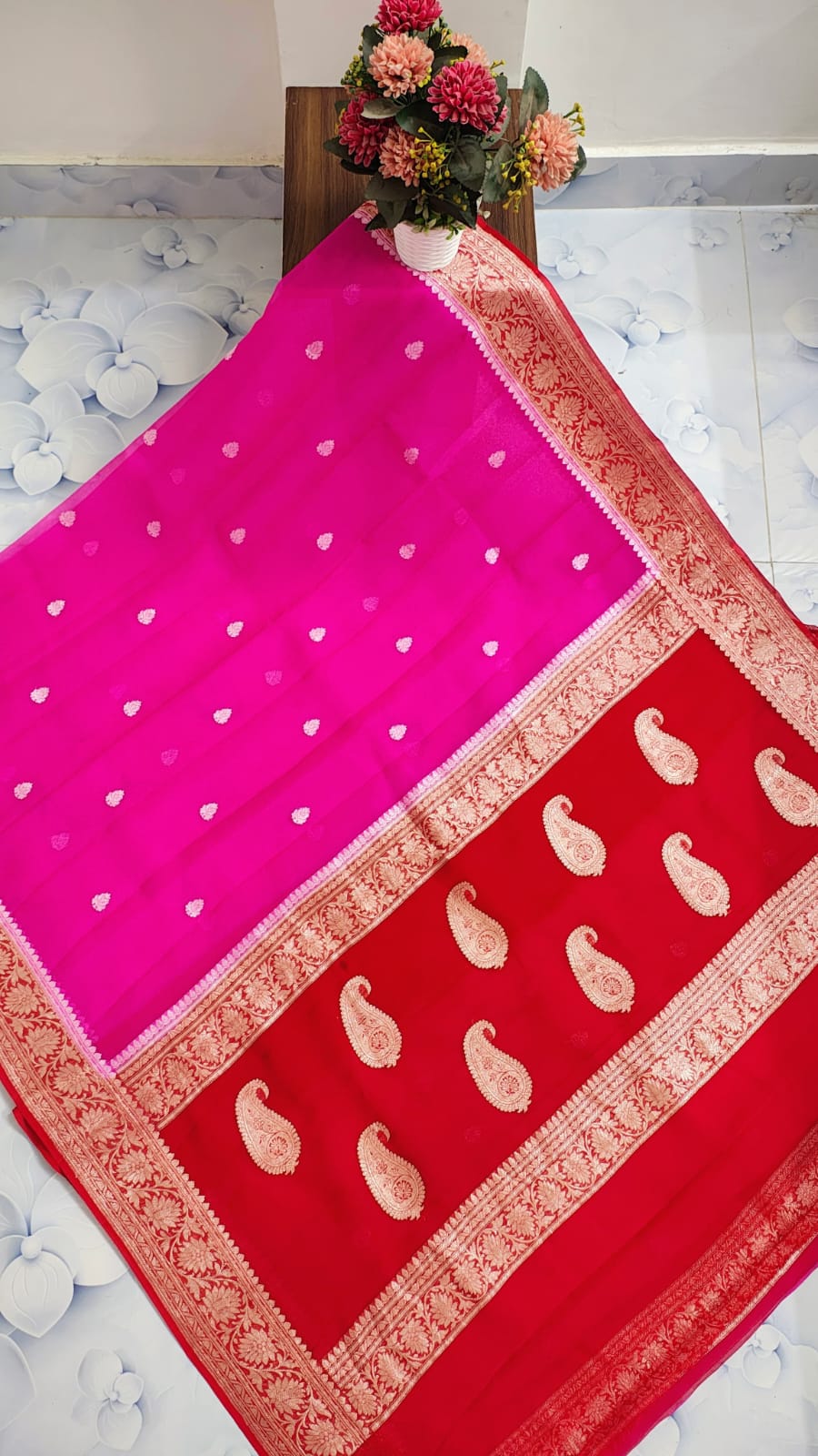 Pure Handloom Chiffon Khaddi Saree Design 12