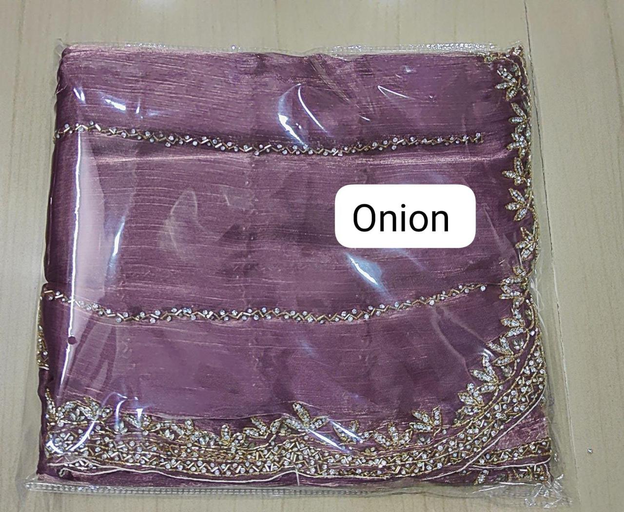 Zimmy Choo Saree with Handcrafted Cutdana Work | Tumpi's Collection