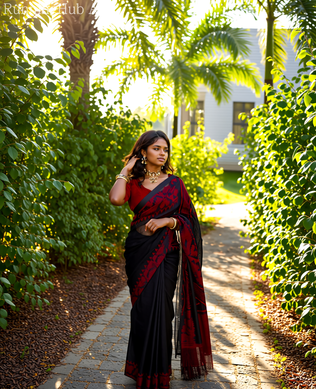 Pure Linen Korat Jamdani Saree – Design 01