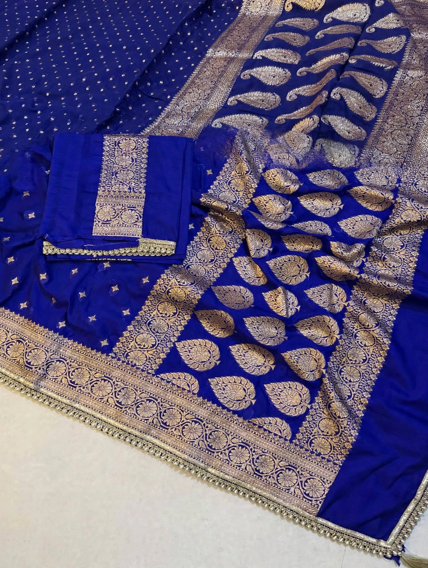 Premium Khaddi Georgette -Royal Blue