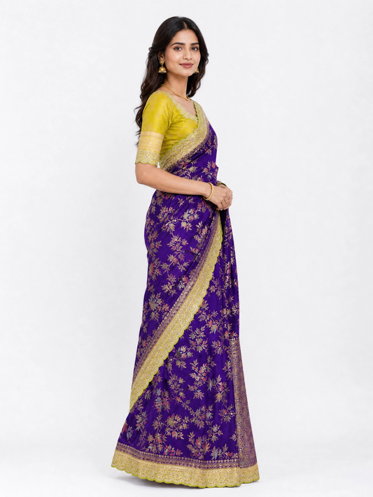 Heavy Dola Silk Saree – Design 01
