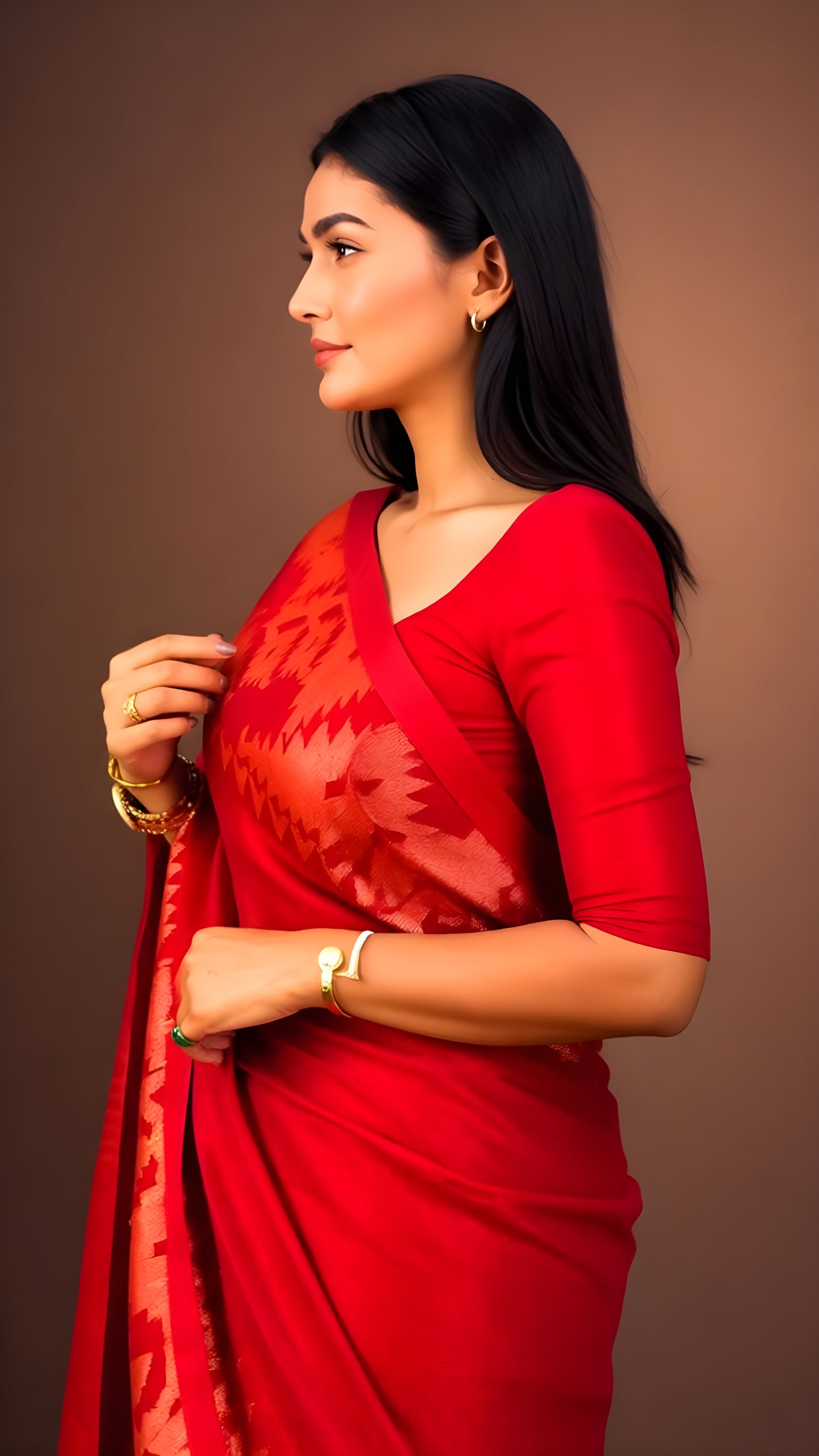 Pure Linen Korat Jamdani Saree – Design 02