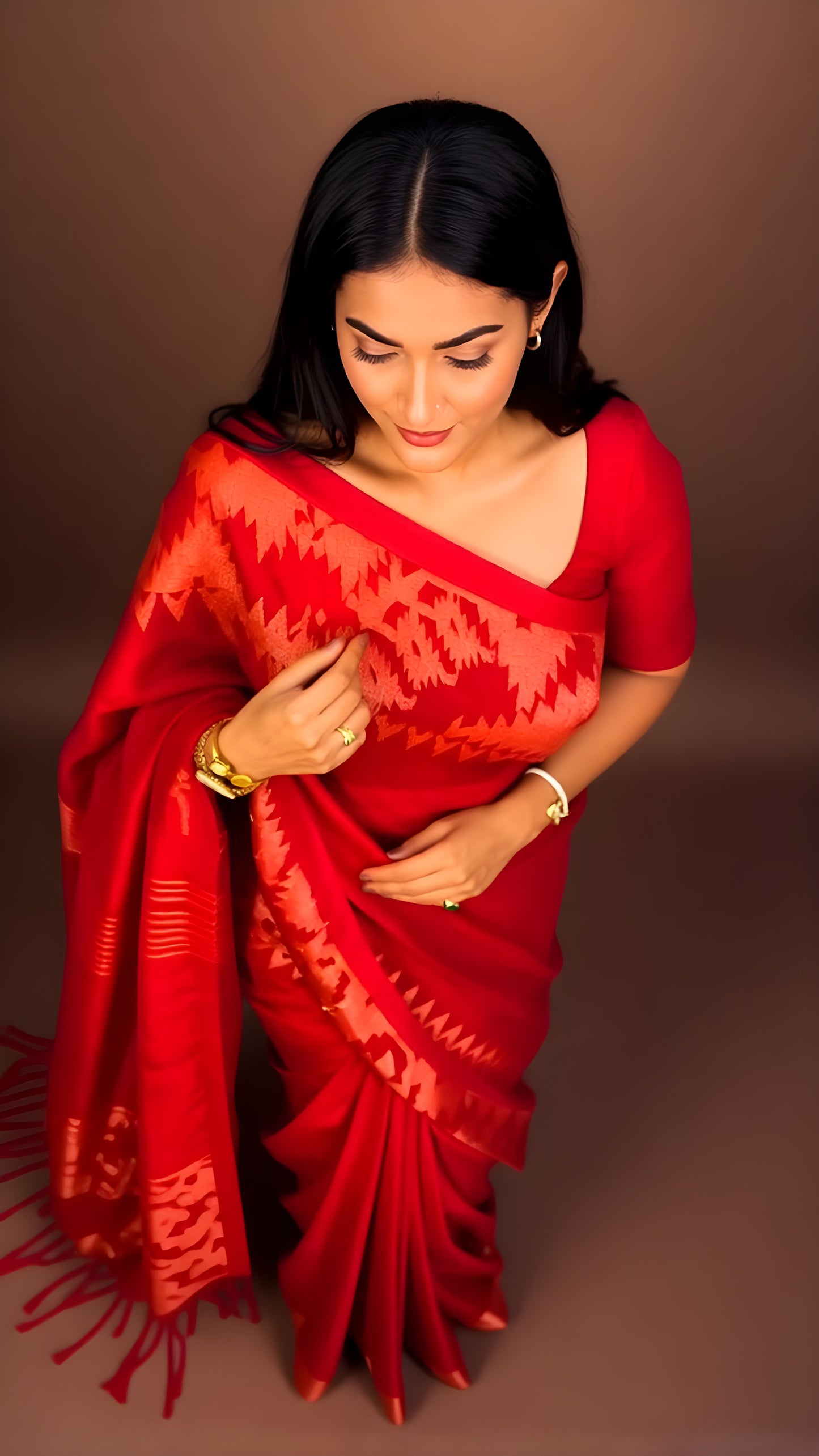 Pure Linen Korat Jamdani Saree – Design 02