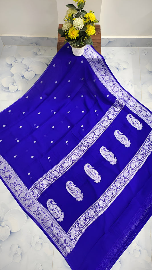 Pure Handloom Chiffon Khaddi Saree Design 04