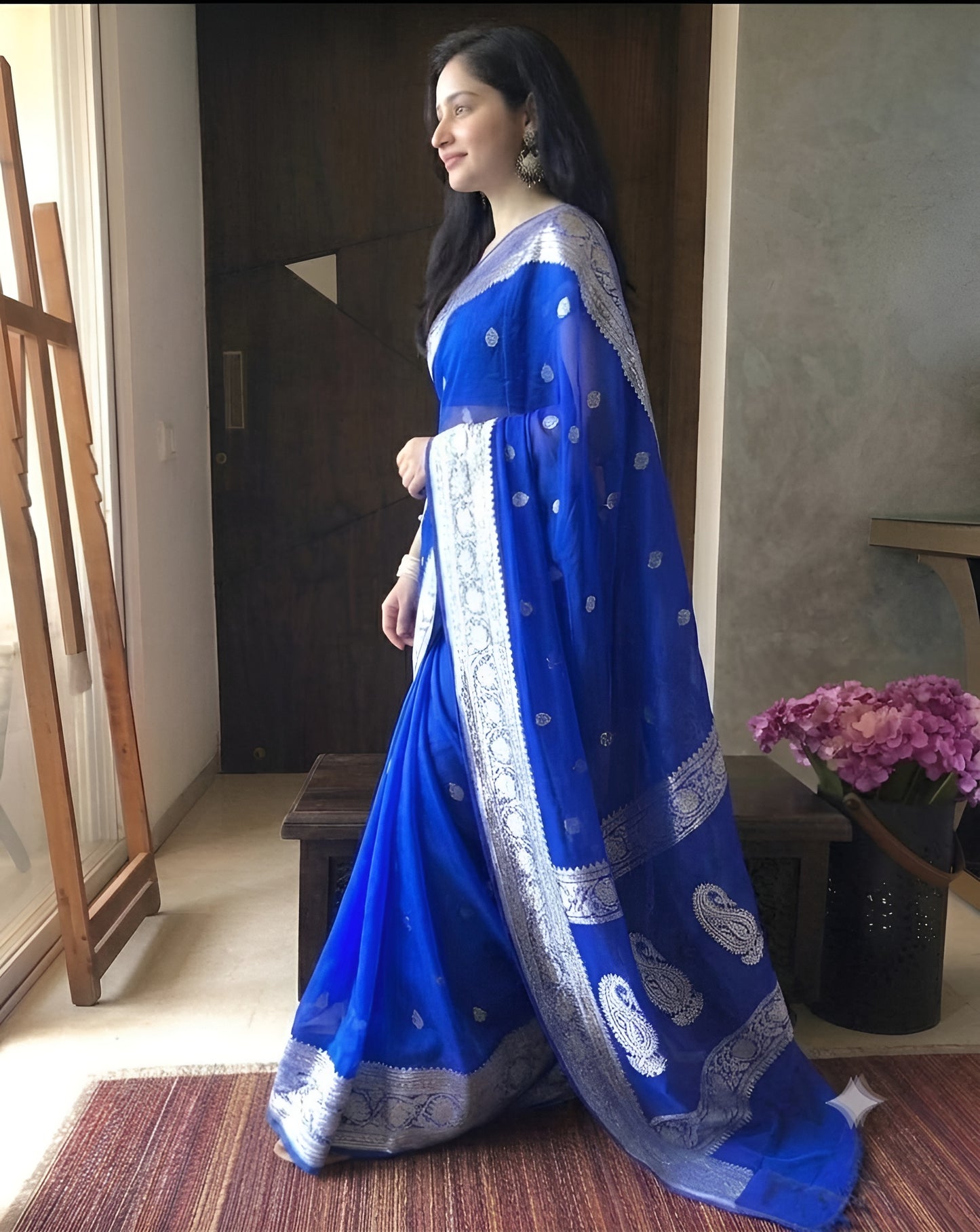 Pure Handloom Chiffon Khaddi Saree Design 04