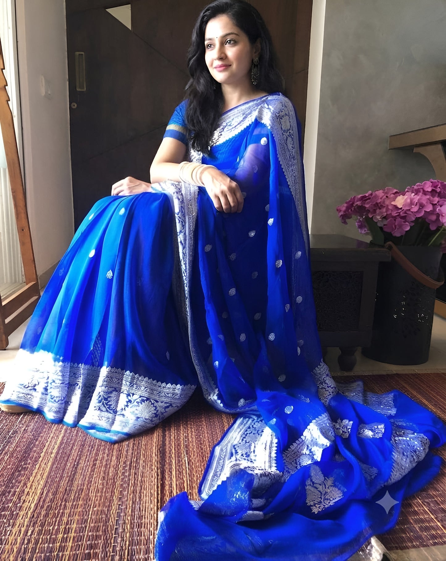 Pure Handloom Chiffon Khaddi Saree Design 04