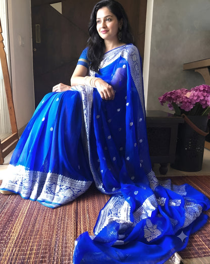 Pure Handloom Chiffon Khaddi Saree Design 04