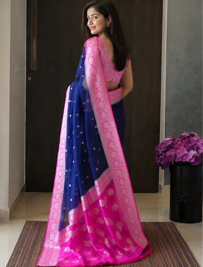 Pure Handloom Chiffon Khaddi Saree Design 05