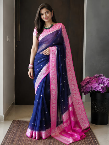Pure Handloom Chiffon Khaddi Saree Design 05