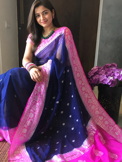 Pure Handloom Chiffon Khaddi Saree Design 05
