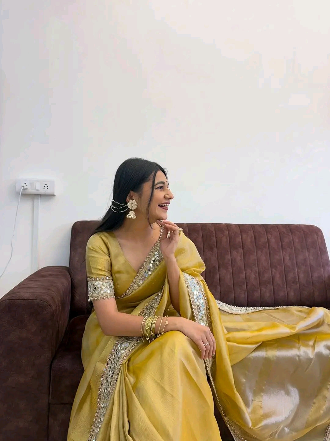 Pure Tissue Maharani Saree with Lace Work | Tumpi's Collection Desin - 05
