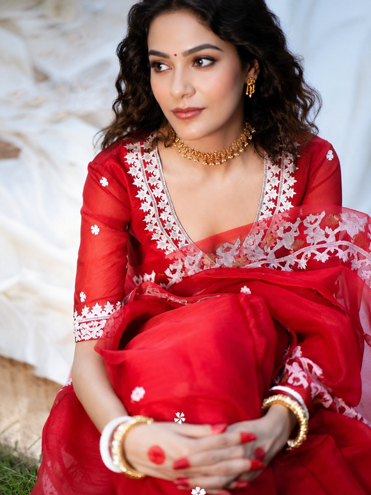 Elegant Organza Silk Saree
