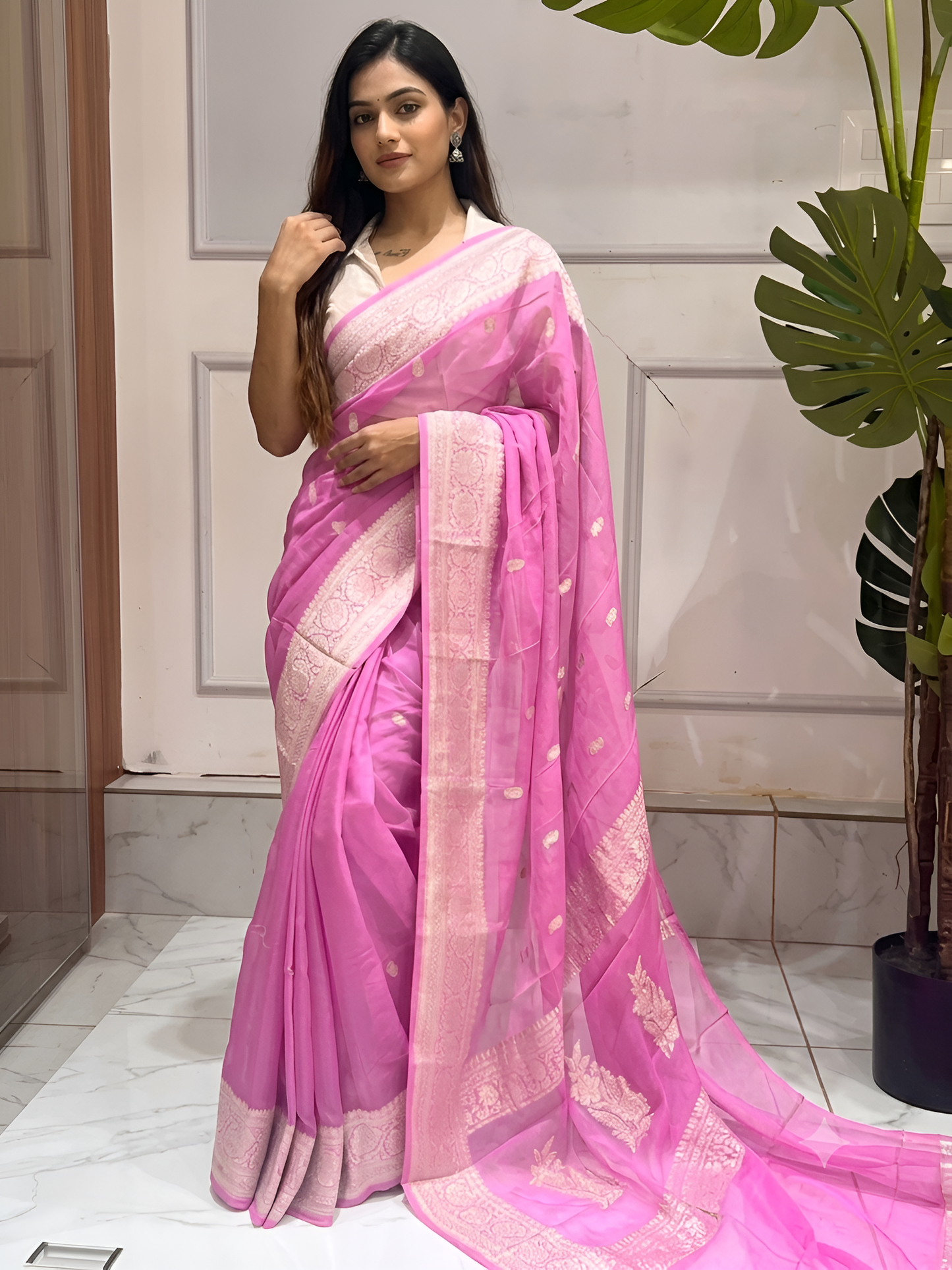 Pure Handloom Chiffon Khaddi Saree Design 03