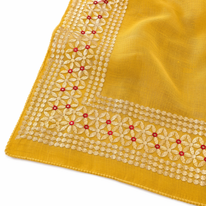 Premium Kota Silk Saree with Matching Blouse Piece – Tumpi's Collection