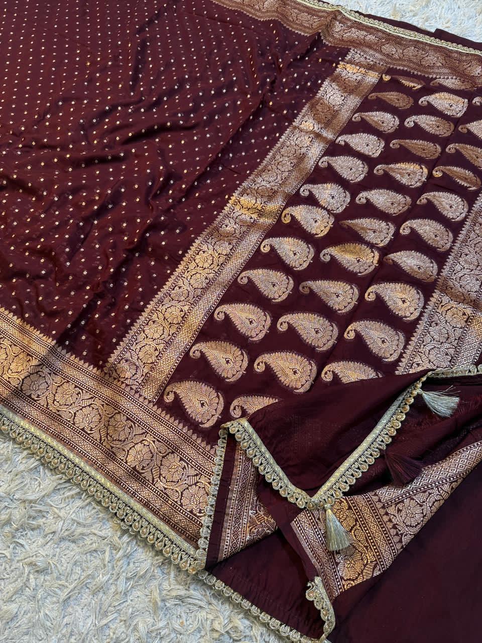 Premium Khaddi Georgette -Maroon-Design 02