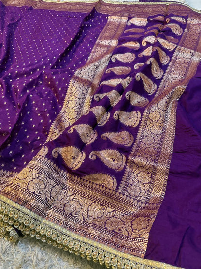 Premium Khaddi Georgette -purple-Design 03
