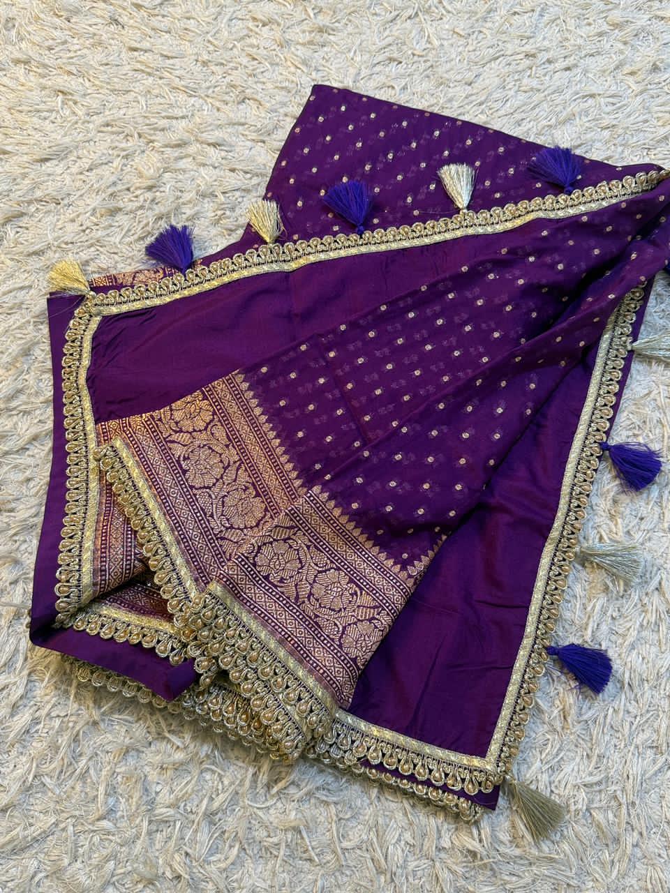 Premium Khaddi Georgette -purple-Design 03