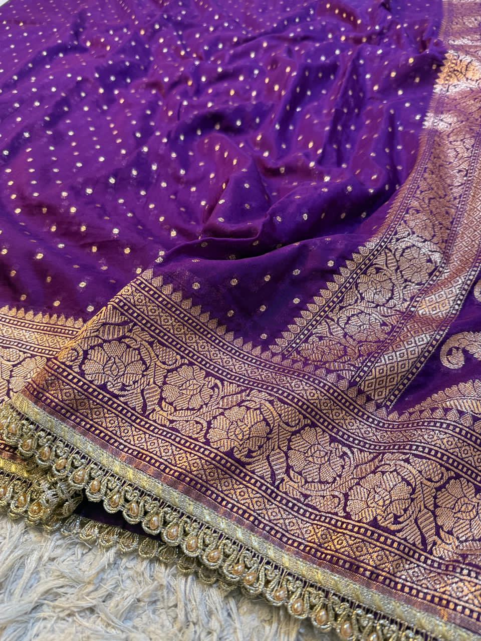 Premium Khaddi Georgette -purple-Design 03