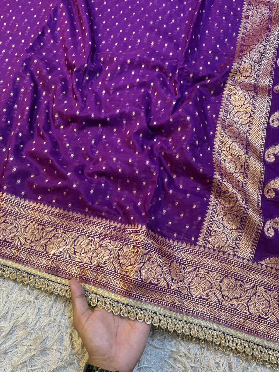 Premium Khaddi Georgette -purple-Design 03