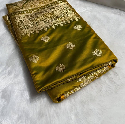 Mushru Banarasi saree - Copper -Design 01