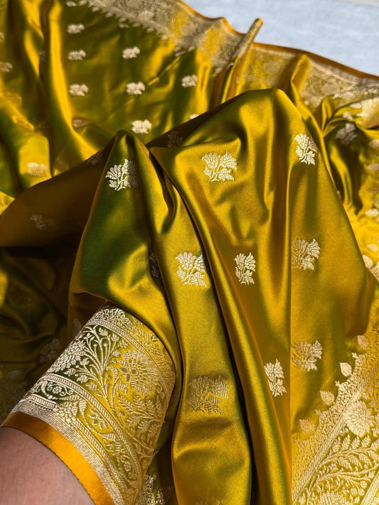 Mushroo Banarashi saree - Copper -Design 01