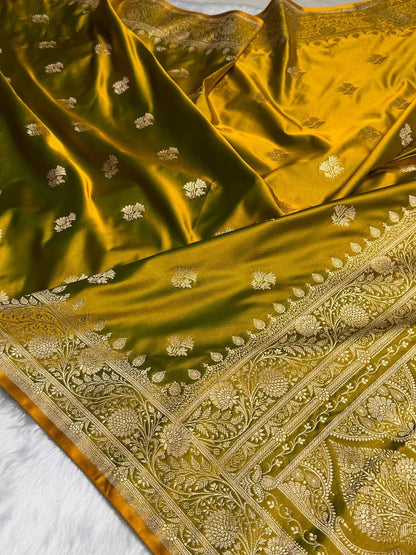 Mushroo Banarashi saree - Copper -Design 01