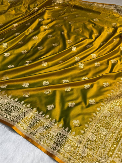 Mushroo Banarashi saree - Copper -Design 01