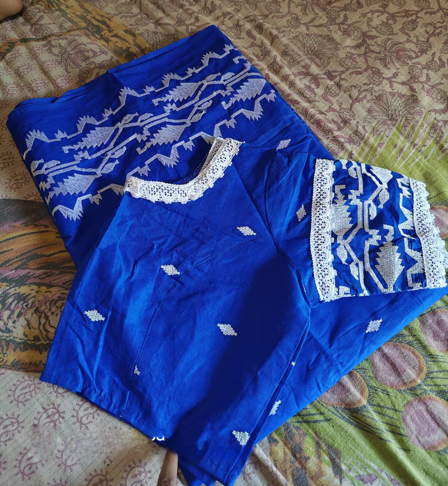 Pure Cotton Saree with Blouse Set