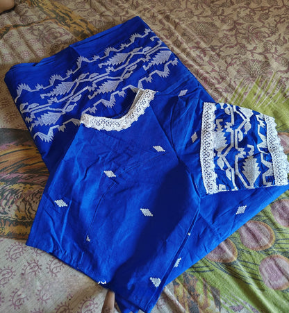 Pure Cotton Saree with Blouse Set