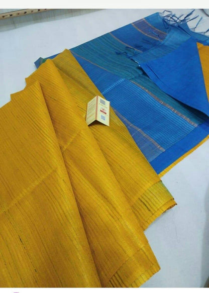 Silk Mark Certified Tussar Gicha Saree