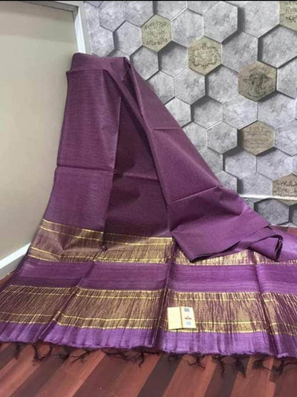 Silk Mark Certified Tussar Gicha Saree