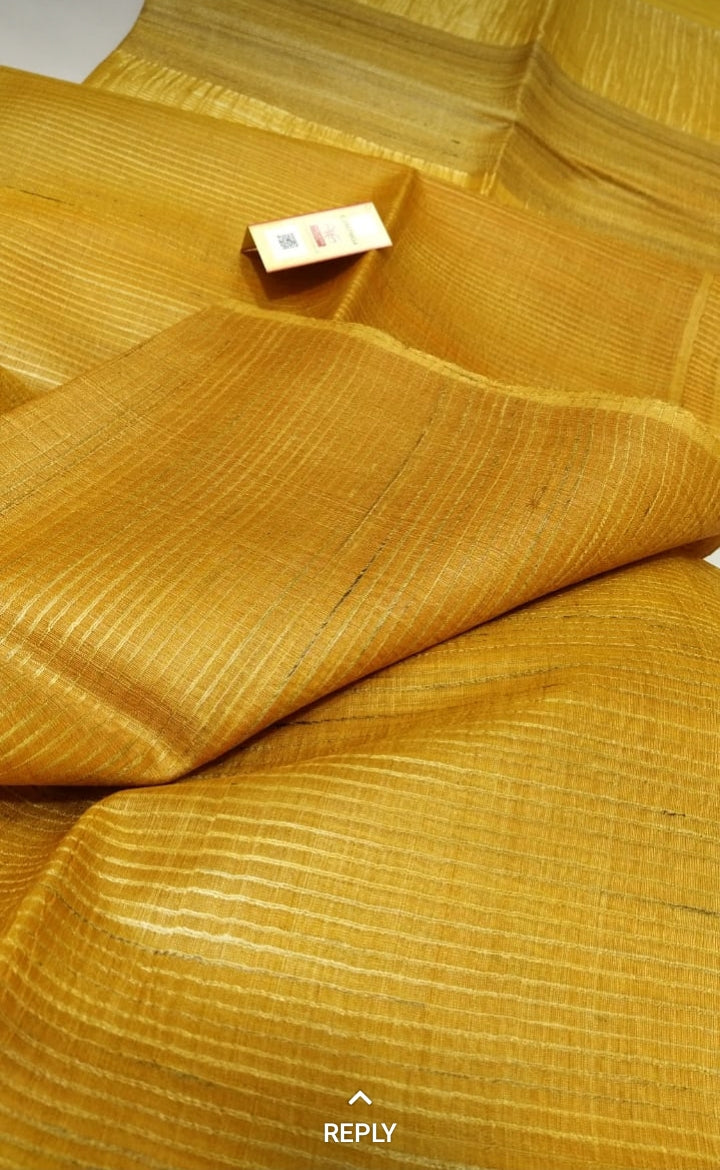 Silk Mark Certified Tussar Gicha Saree