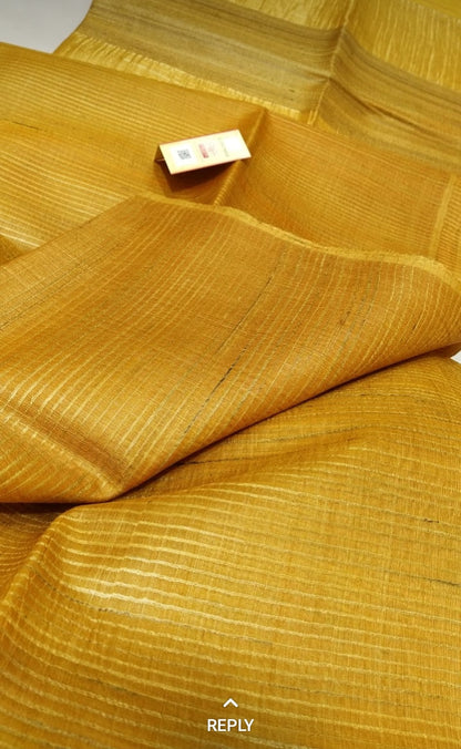 Silk Mark Certified Tussar Gicha Saree