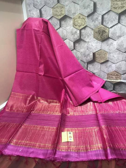 Silk Mark Certified Tussar Gicha Saree