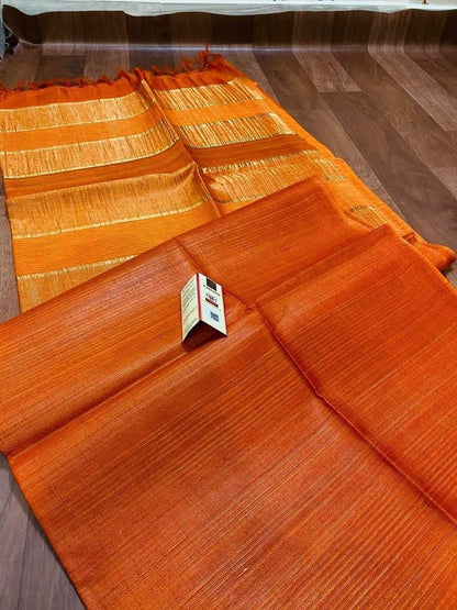 Silk Mark Certified Tussar Gicha Saree
