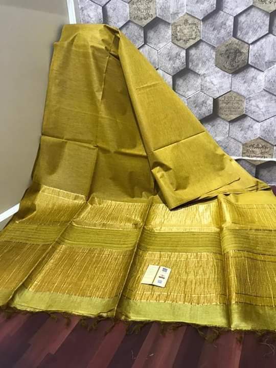 Silk Mark Certified Tussar Gicha Saree