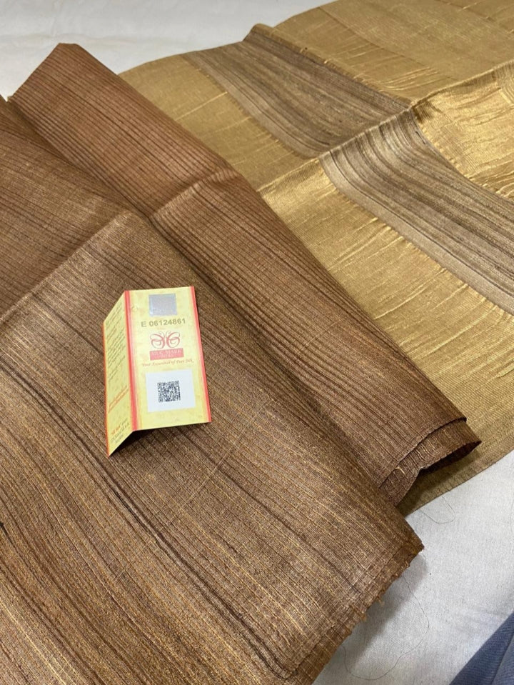 Silk Mark Certified Tussar Gicha Saree