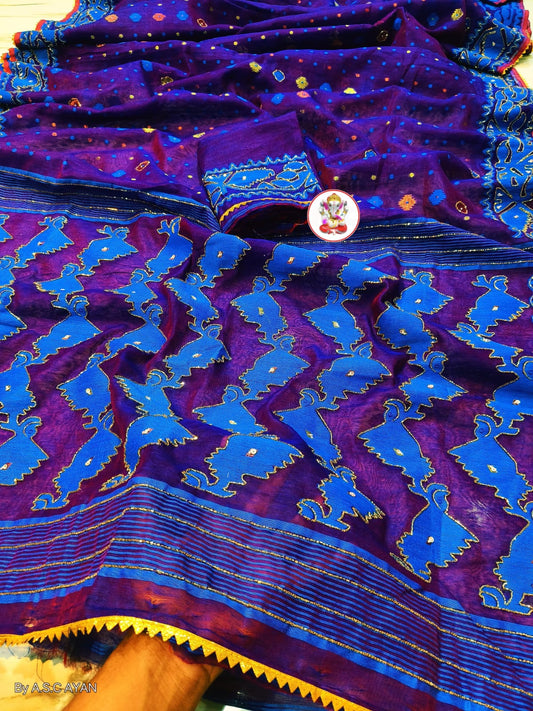Premium Cutdana Jamdani -Design 04