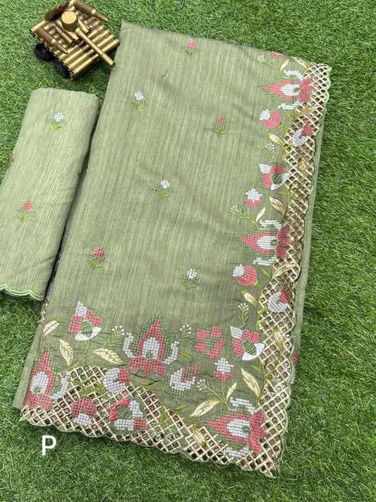 Soft Semi Tussar Silk -Design 05