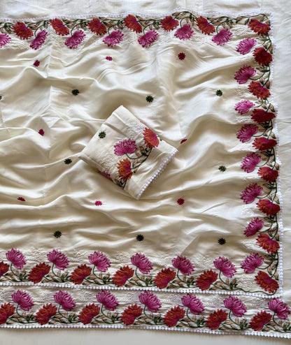 ✨ Soft Semi Tassar Silk Saree with Blouse Piece ✨-Design 09