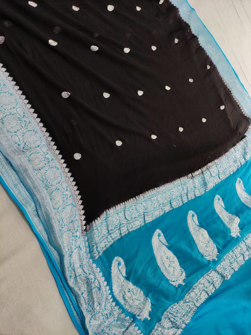 Pure Handloom Chiffon Khaddi Saree Design 07