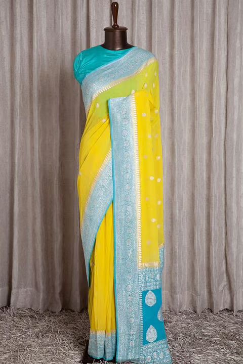 Pure Handloom Chiffon Khaddi Saree Design 16