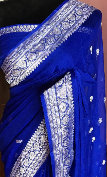 Pure Handloom Chiffon Khaddi Saree Design 04