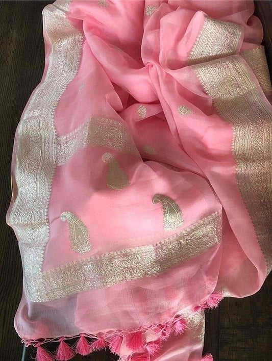 Pure Handloom Chiffon Khaddi Saree – Design 08